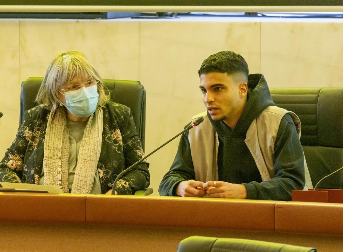 Féris Barkat s'exprimant à l'occasion de Solutions Solidaires